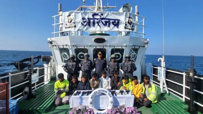 A Pakistani boat, arms and ammunition were also seized along with drugs worth 300 crores