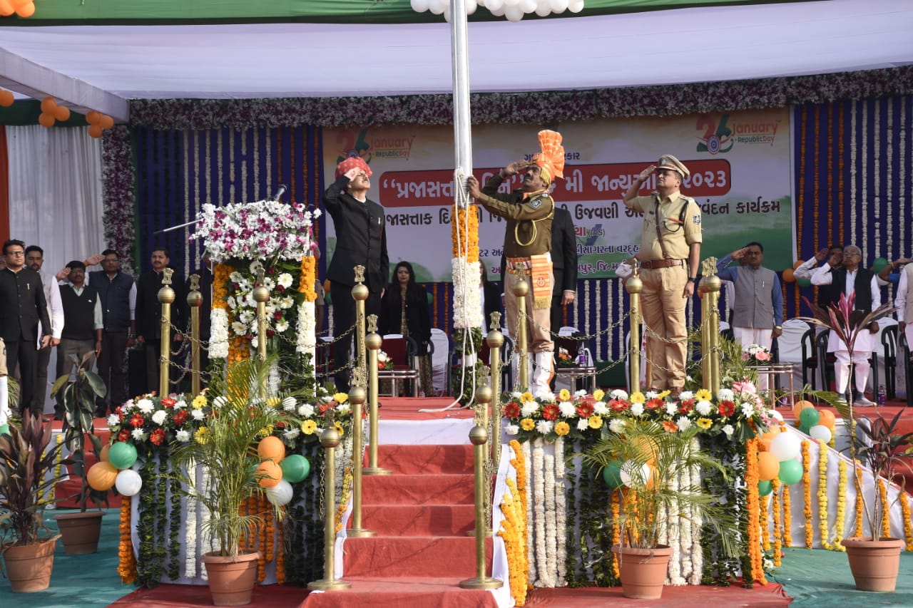 District level Republic Day was celebrated enthusiastically at Santrampur