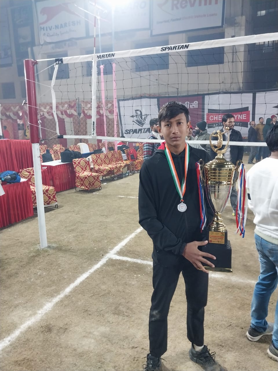 Malek Noman Hussain won silver medal in Sub Junior National Volleyball Competition