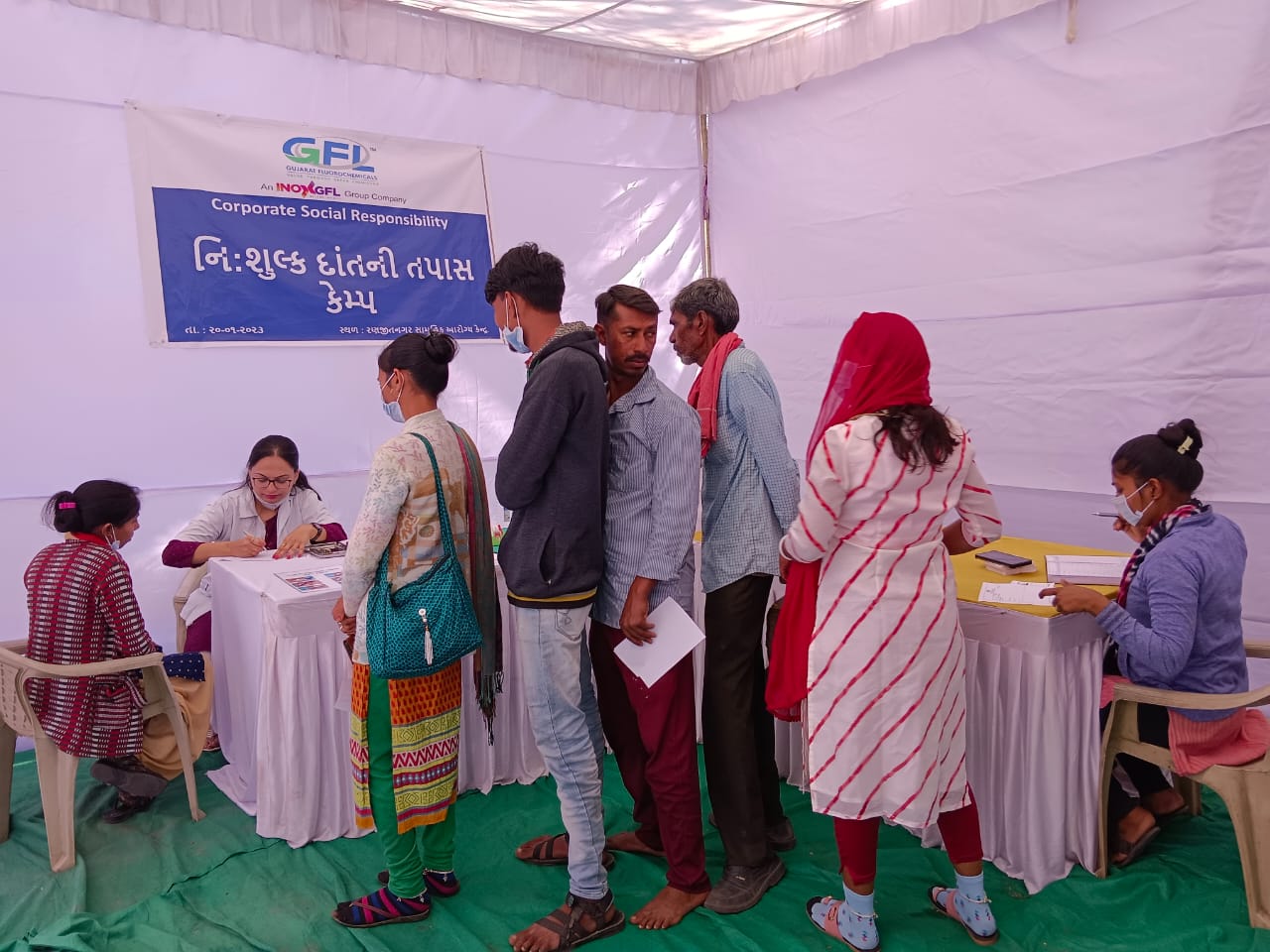 A free dental check-up camp was organized by Gujarat Fluorochemicals Limited.