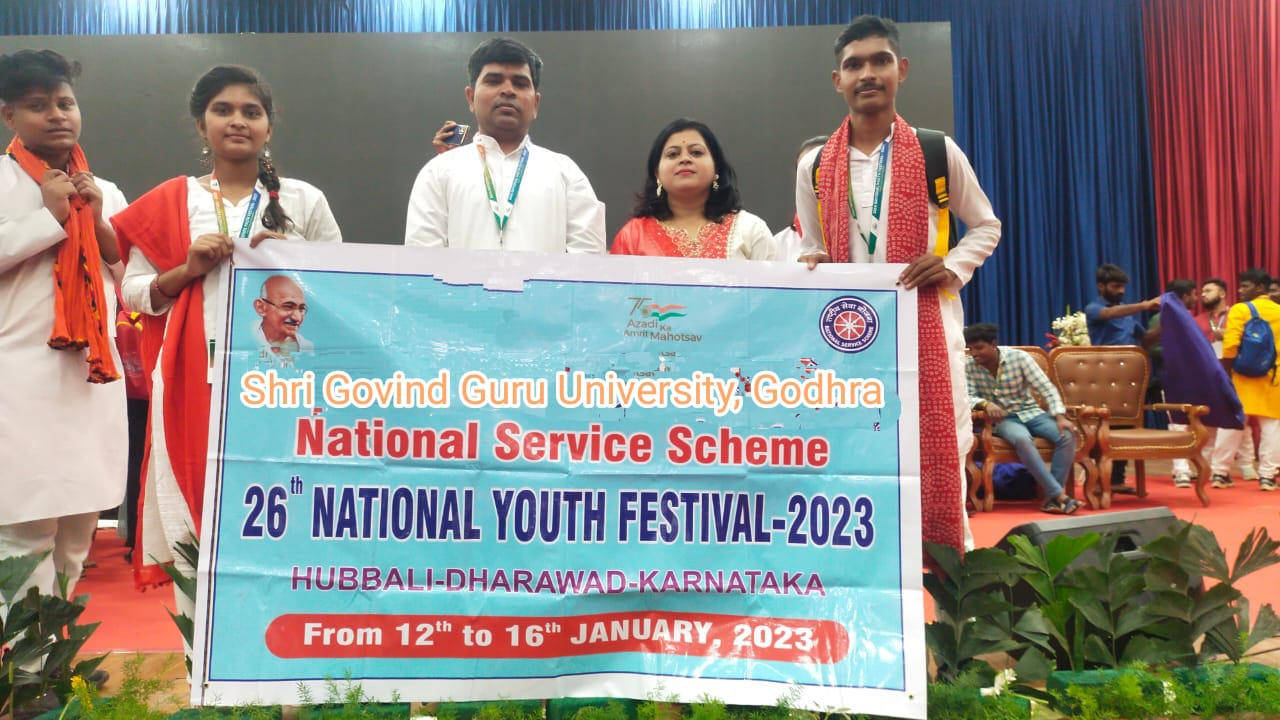 Youth from Ghoghamba represented Shri Gobind Guru University in 26th National Youth Festival