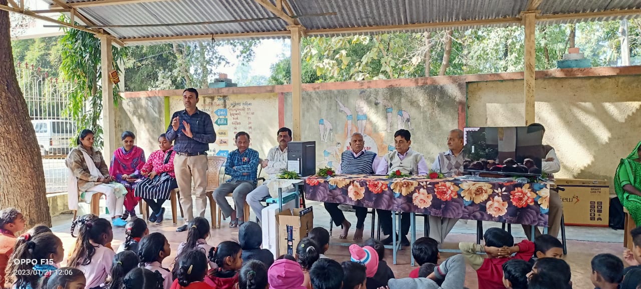 Gift of computer to develop computer knowledge among students at Ghoghamba Primary School