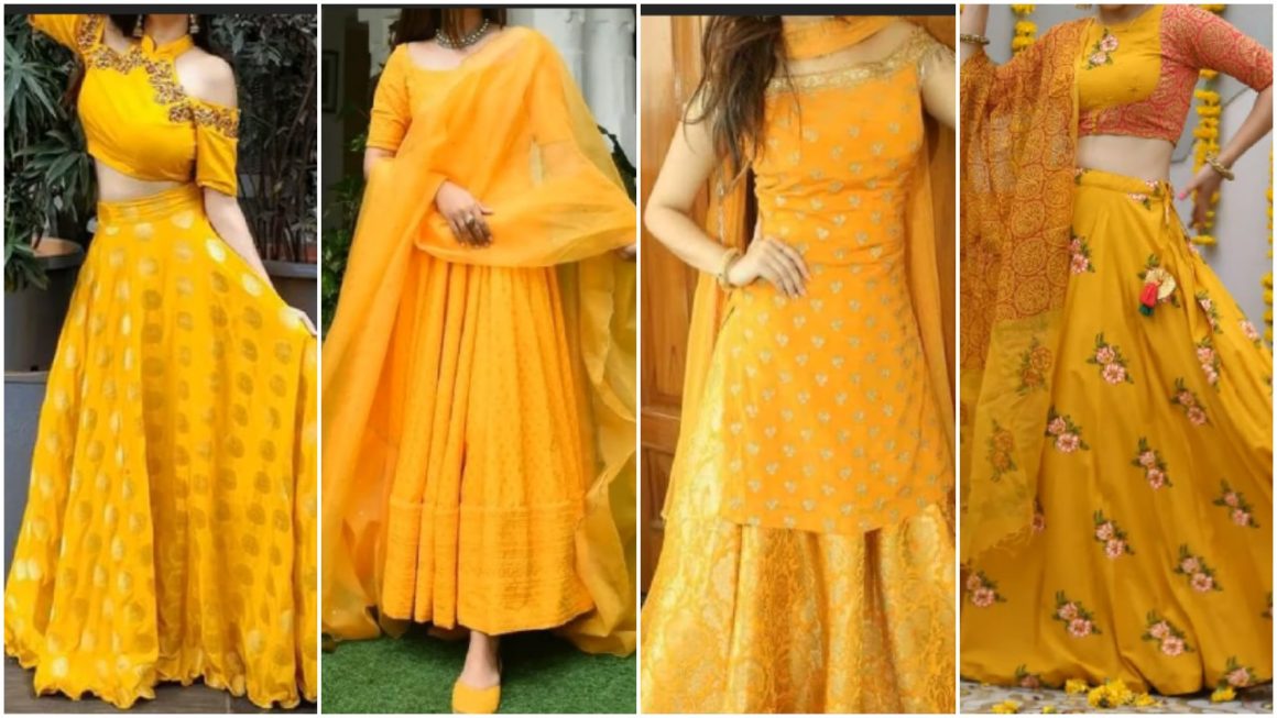 Ethnic Wear: Traditional outfits of yellow color will be best for Haldi function, try it once you need it.