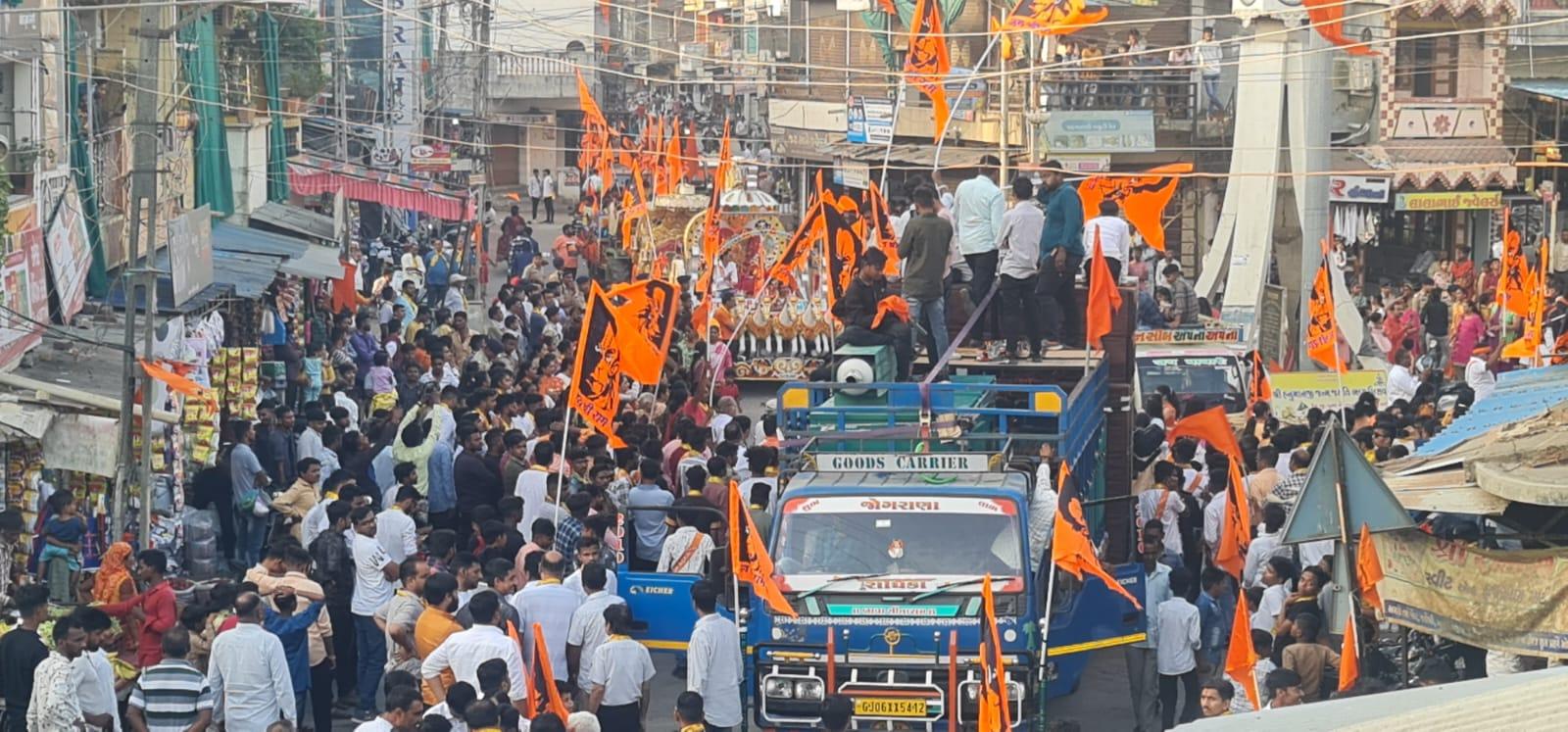 Ramnavami grand procession taken out at Pavijetpur: Celebrations held with pomp