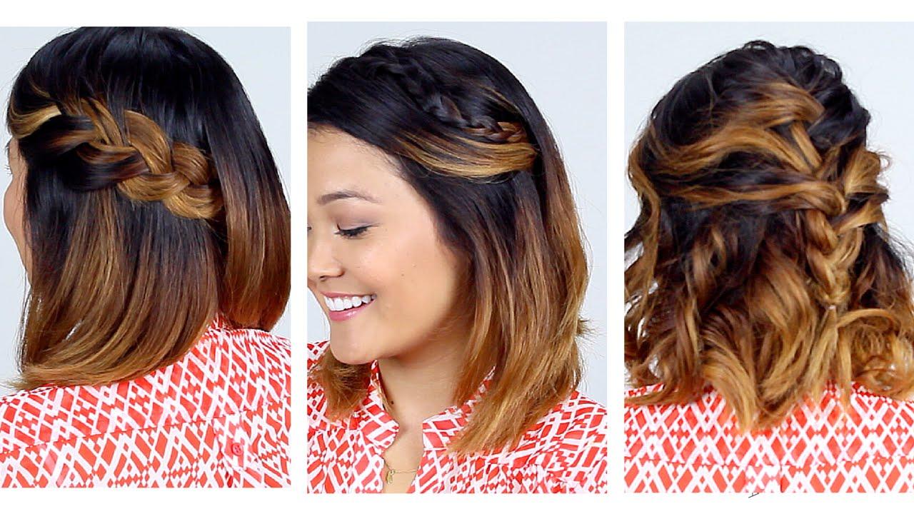 These 3 open hairstyles are perfect for short hair