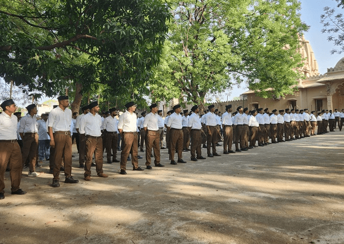 Path movement by Rashtriya Swayamsevak Sangh RSS at Ghoghamba