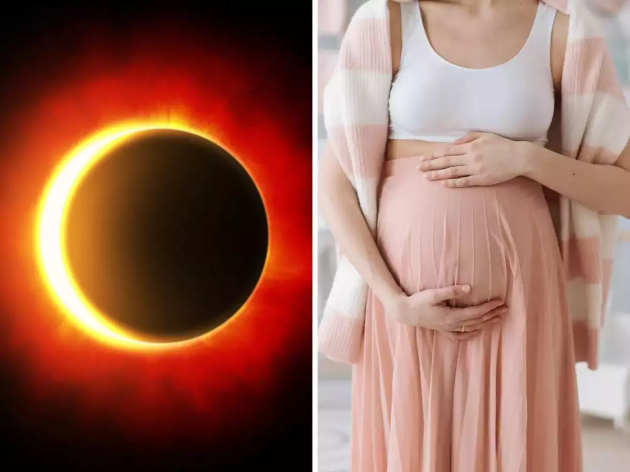 What should pregnant women not do during a solar eclipse?