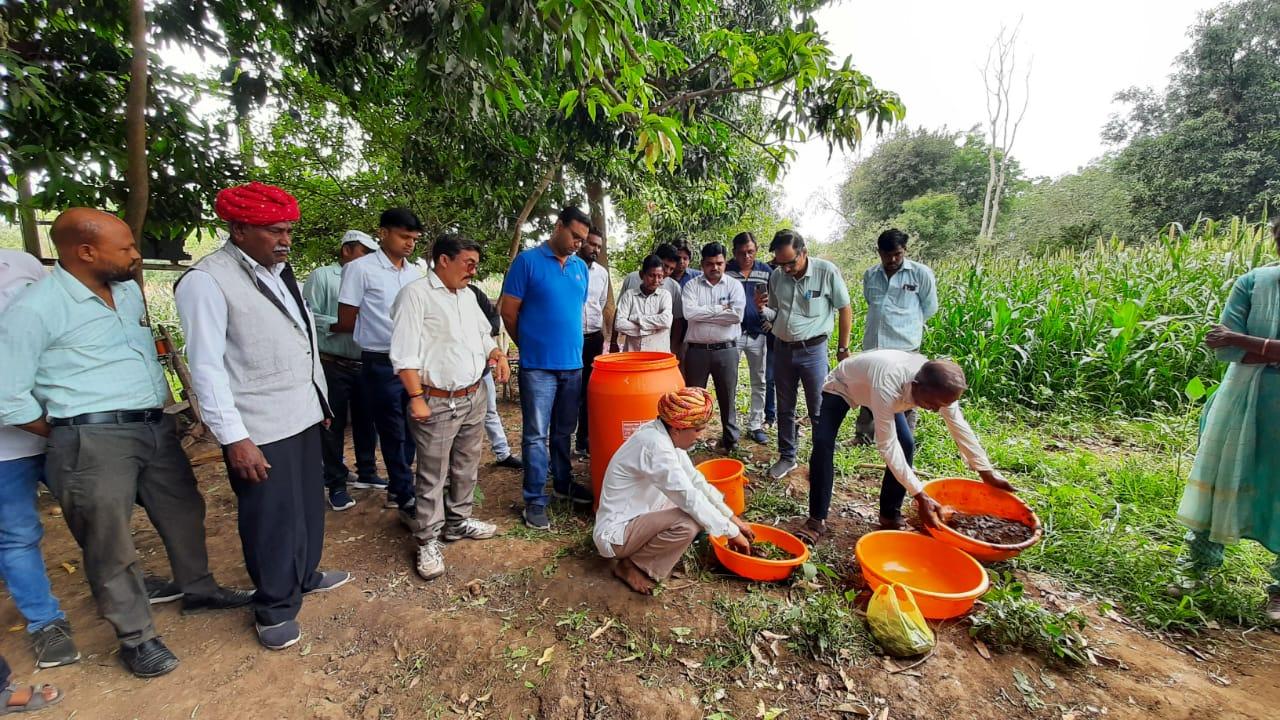 Training on organic farming was conducted at Nesda village