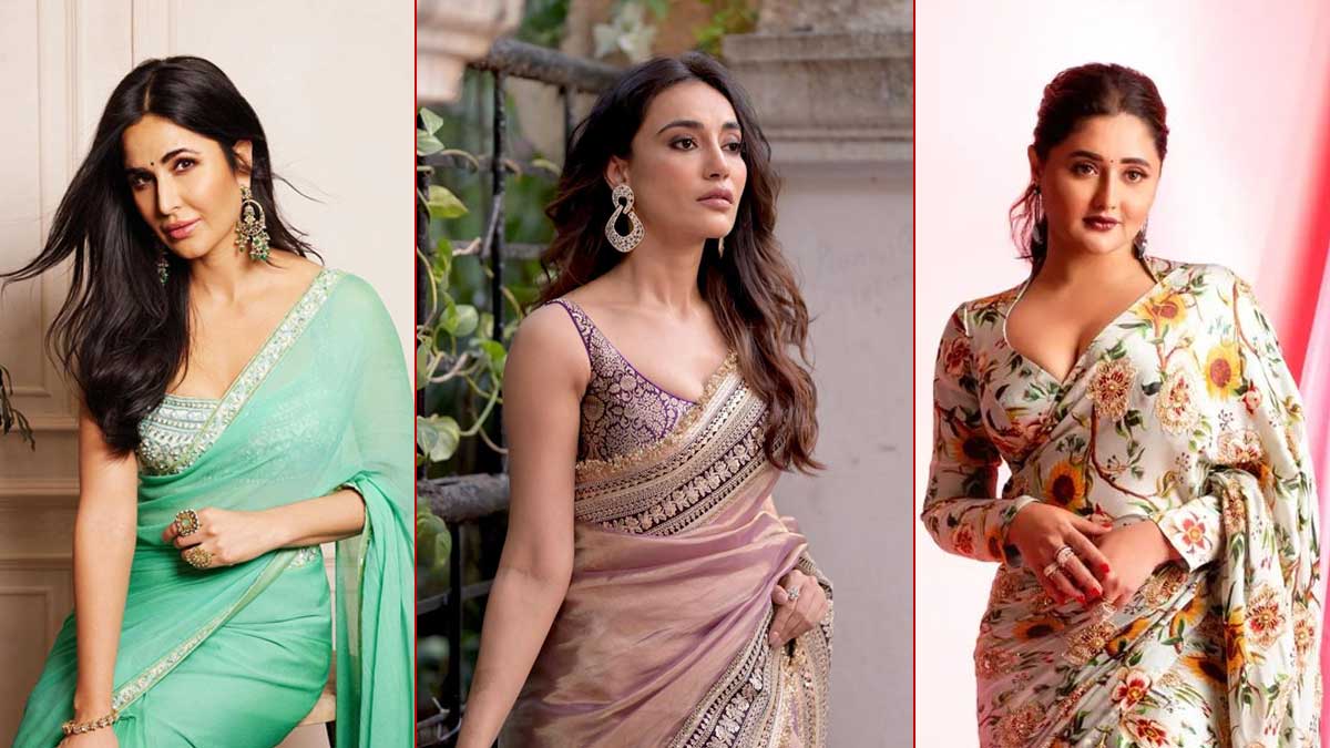 Try a pastel colored saree to look stylish and sober