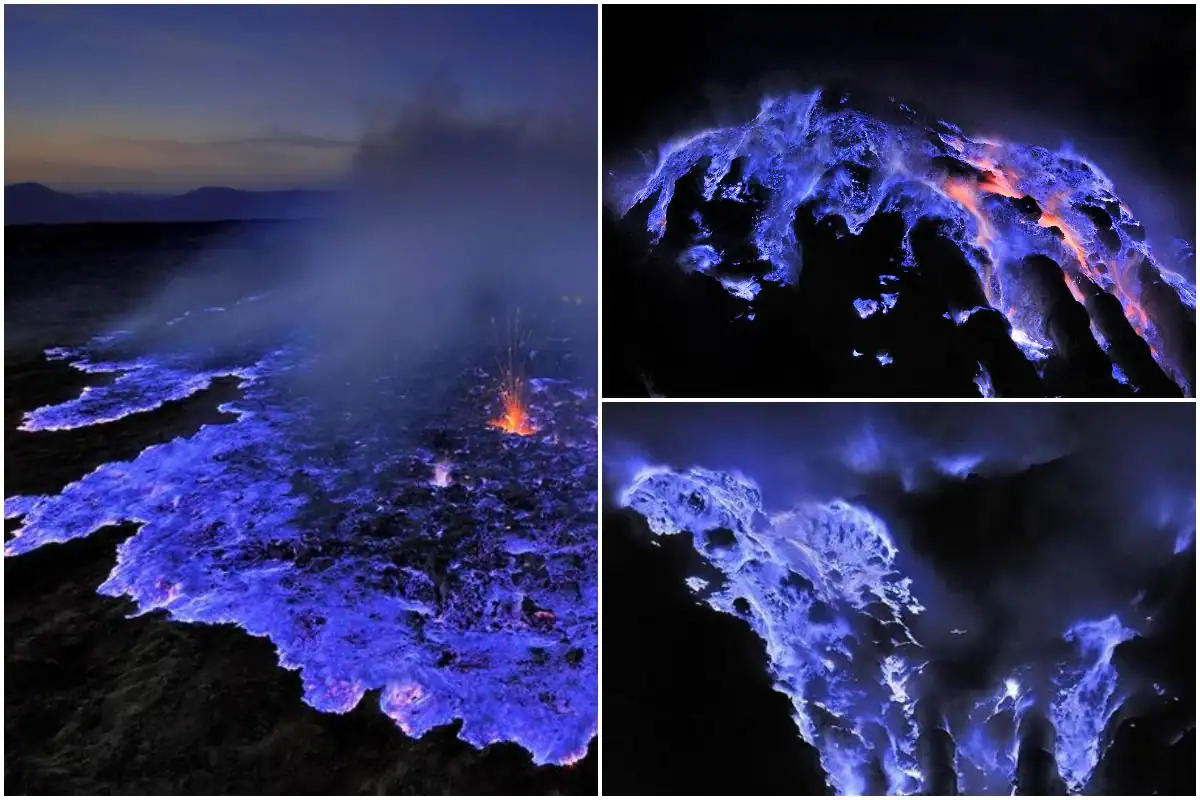 OMG! World's unique volcano spewing blue lava looks like something out of a science fiction movie