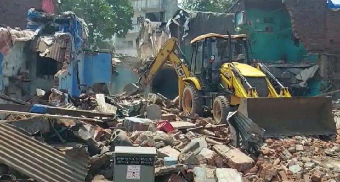 Demolition of the 50-year-old Ashoknagar slum of Varachha area in Surat,