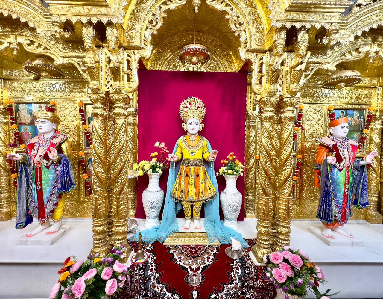 Apara Ekadashi in Sri Swaminarayan Mandir, Maninagar and Kadi A beautiful decoration of Sandalwood artistic Vagha to Lord Sri Swaminarayan...