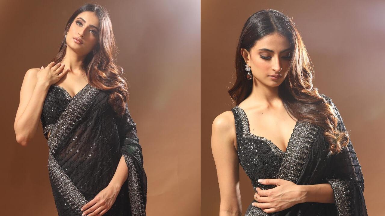 Palak Tiwari's gorgeous avatar in black saree, you too will be stunned