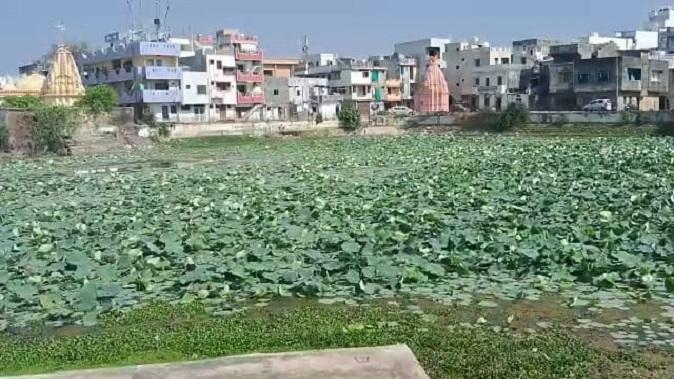 Public joy as the beautification work of Kusum Sagar lake has been started