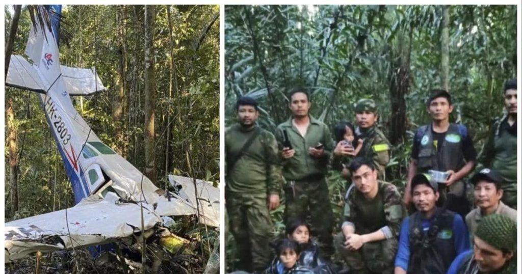 4 children found alive in forest 40 days after plane crash, one only 12 months old