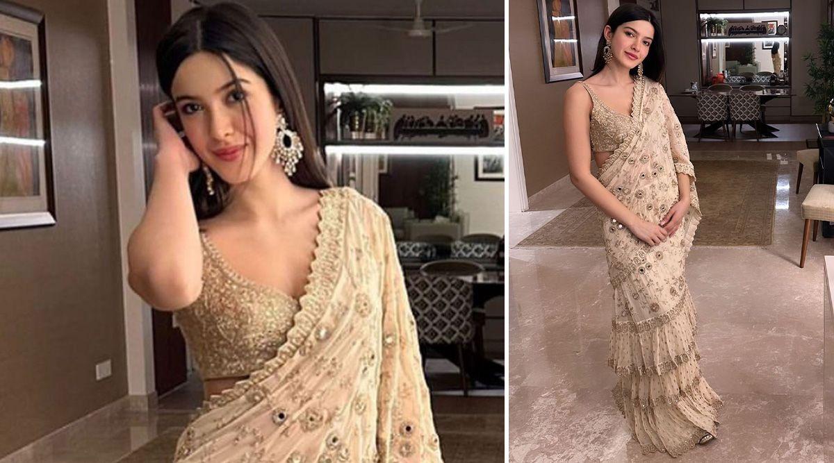 Shanaya Kapoor's gorgeous look in saree, you will be mesmerized