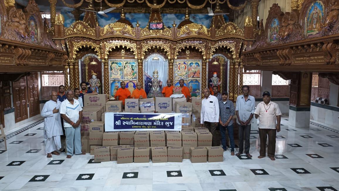 Relief assistance to cyclone affected areas by Shri Swaminarayan Gadi Sansthan Maninagar…