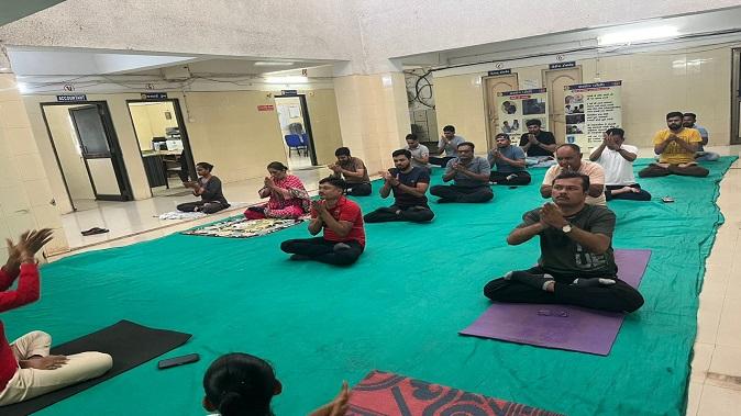 World Yoga Day was celebrated at District Cancer Center Chotaudepur.