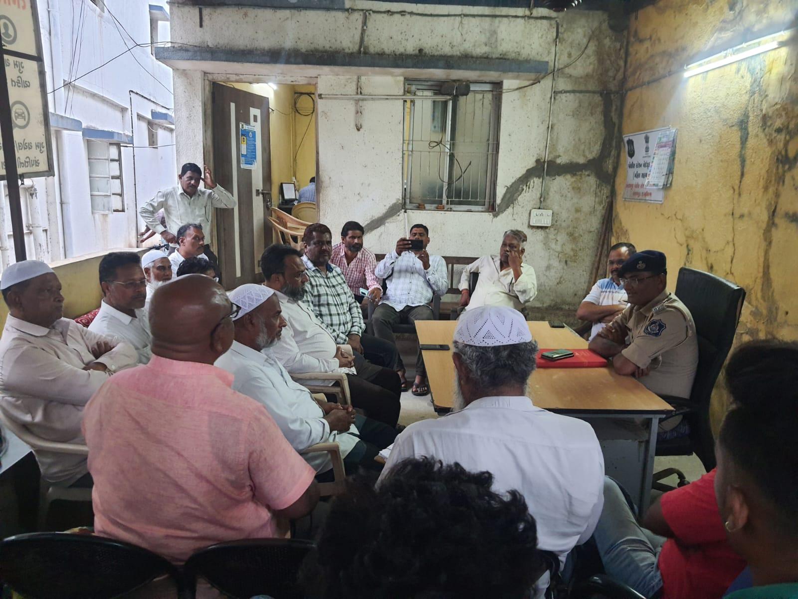 A meeting of Shanti Samiti was held at Santarampur Police Station on the occasion of Bakri Eid