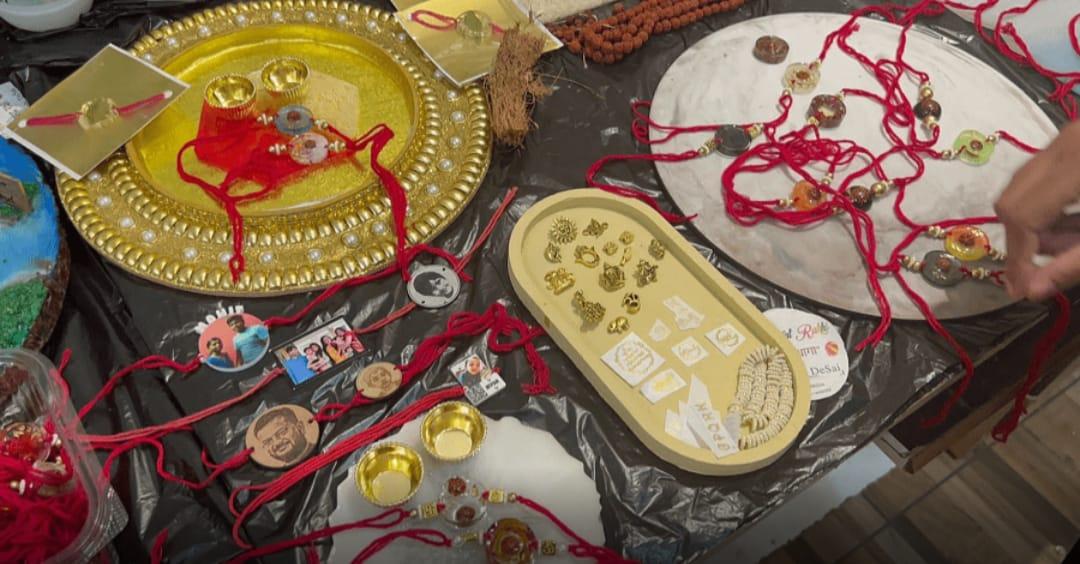 An artist from Surat made a unique 24 carat gold return rakhi