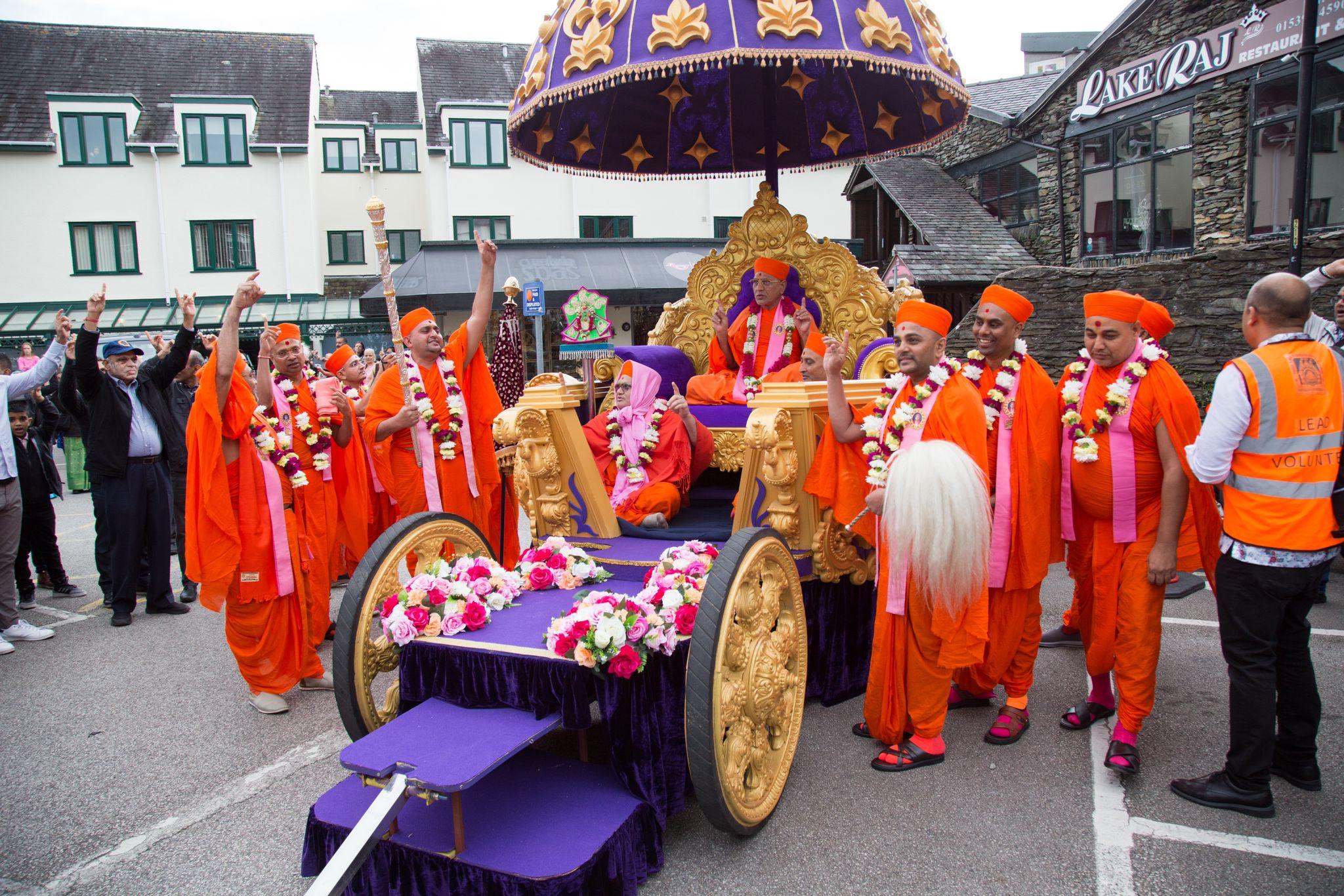 Ghanshyam Maharaj's Divyatasbhar Nagar Yatra and Swami Baba's Smriti Devotedly Conducted by Swaminarayan Gadi Sansthan in Lake District, England