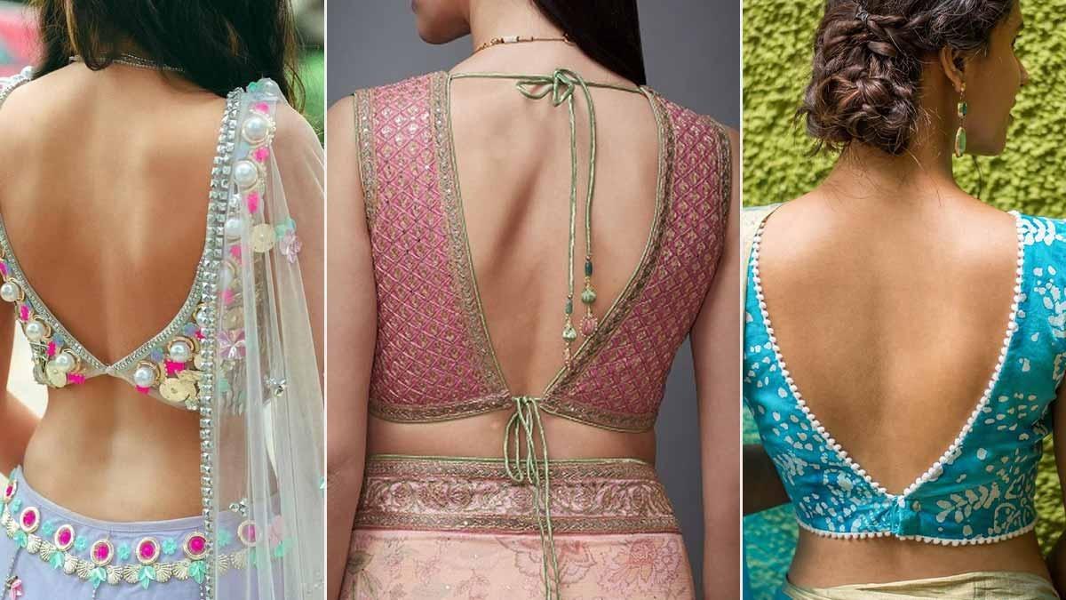 This trendy design of back blouse will give you a stylish look