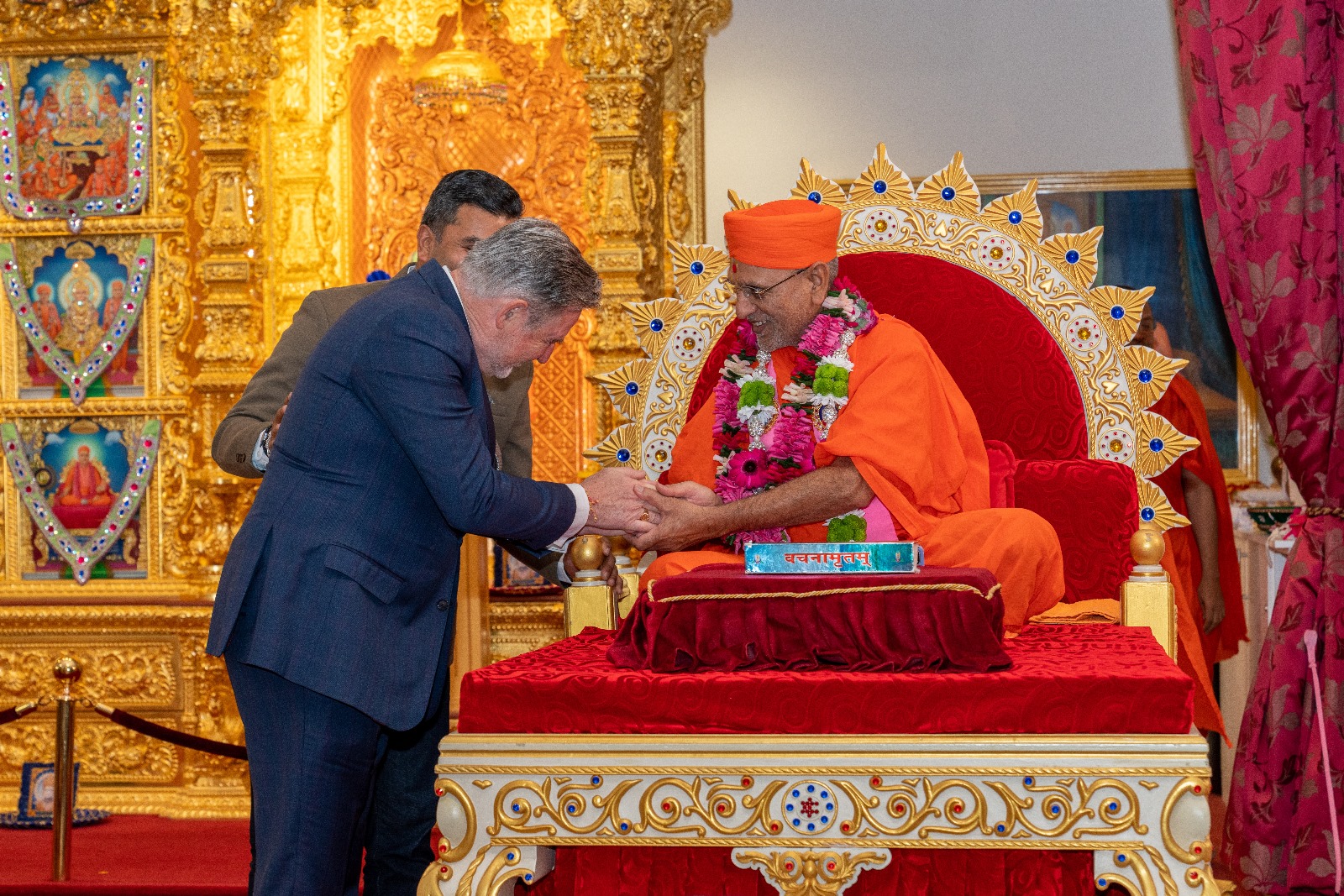 Swaminarayan Temple, Kingsbury, London, UK presides over Rakshabandhan Parva with Jitendriyapriyadasji.