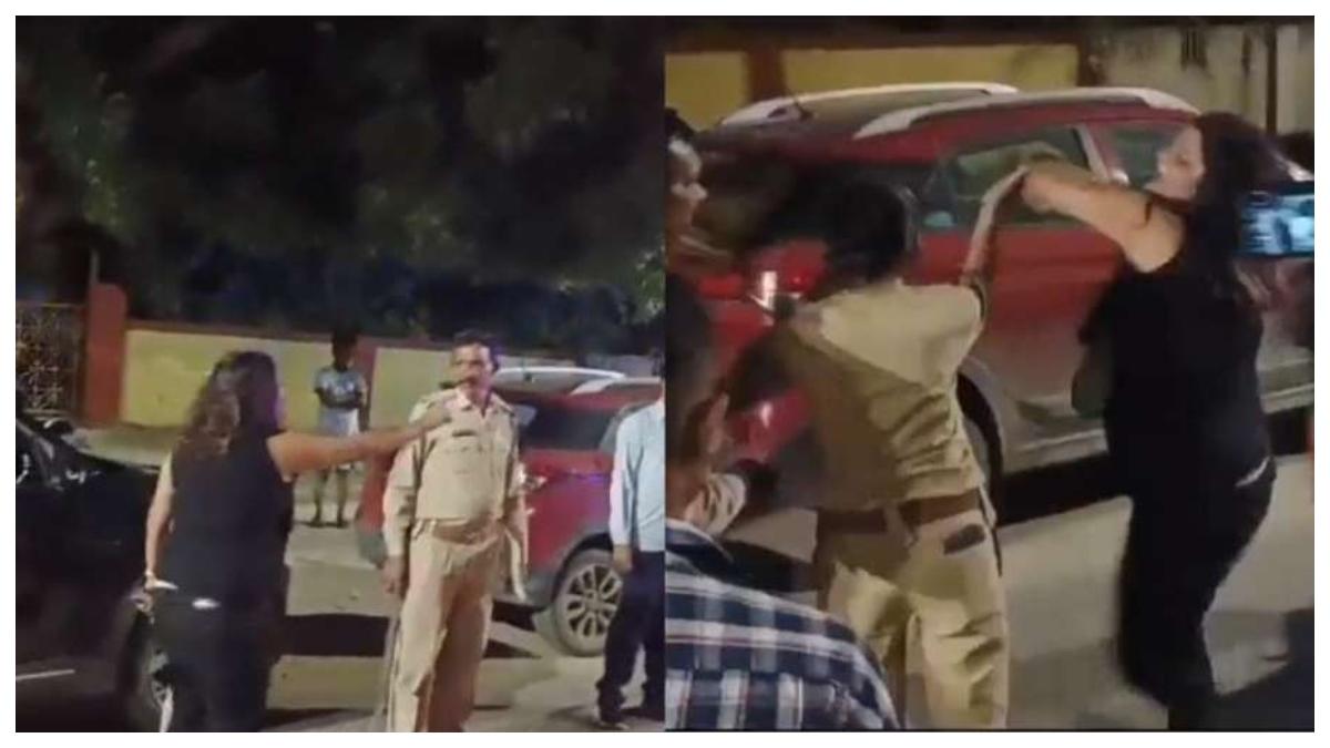 Drunk woman car driver slaps policeman, arrested after high voltage drama