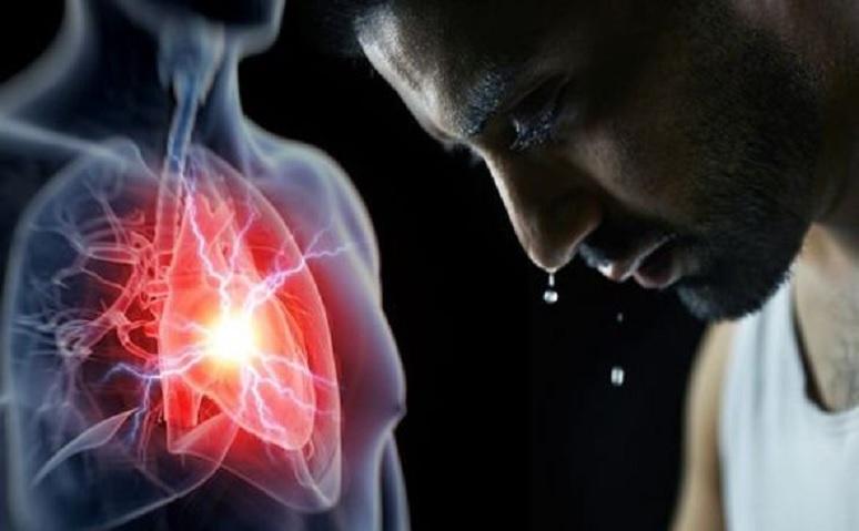 Be careful if you are sweating profusely, it could be a sign of a heart attack