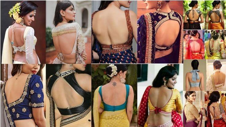 If you want to add a touch of glamor to the desi look, a backless blouse is the best option