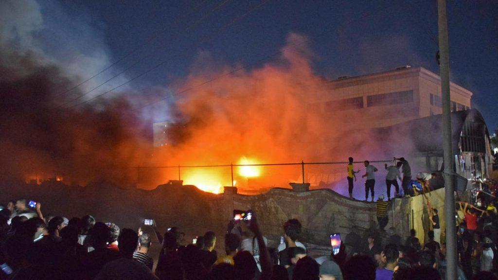 100 dead and 150 injured after sudden fire breaks out during wedding ceremony in Iraq