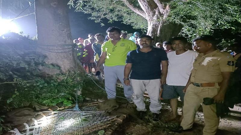 Kadwal policemen caught a five-foot crocodile and the forest department remained silent