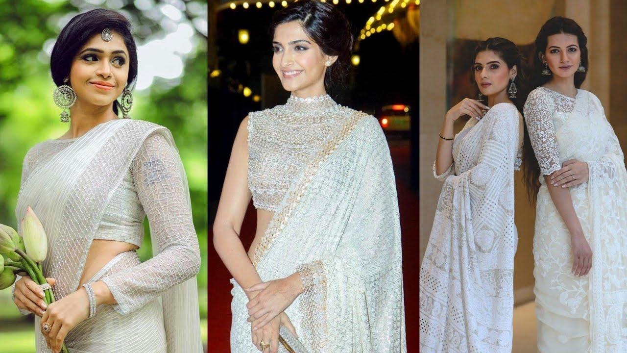 Style your light weight white saree like this to get a modern look, you will look beautiful like a nymph.