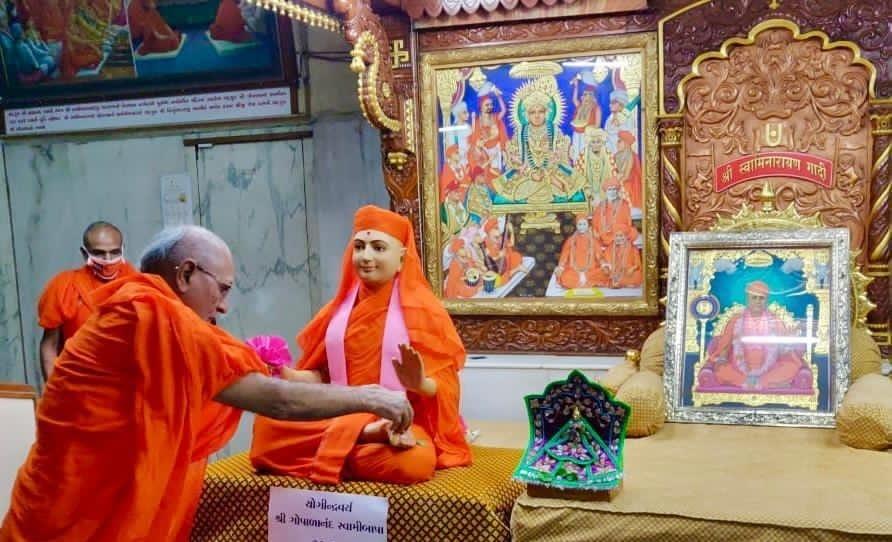 Celebrating the 216th Deeksha Jayanti of Yogivarya Sadguru Shri Gopalananda Swamibapa in Maninagar Swaminarayan Temple...