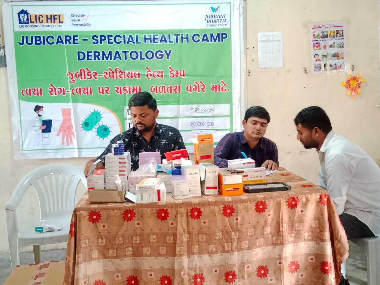 Dermatology Camp was organized by Jubilant Bharatiya Foundation