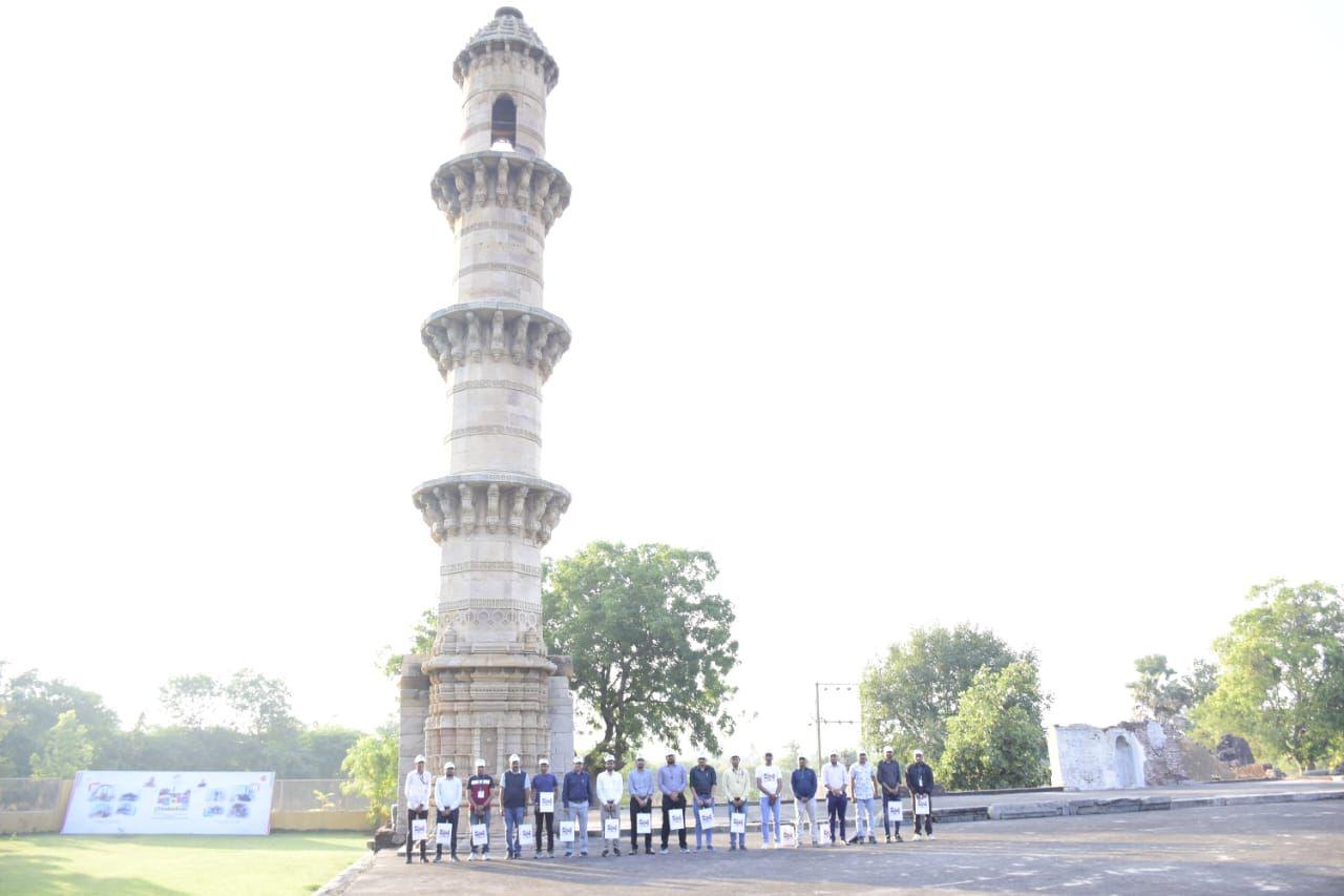 On the first day of the Panchahotsav, the district officials took a walking tour of the World Heritage Monuments