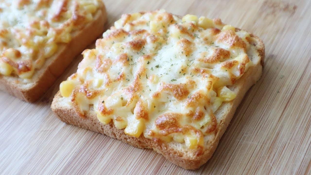 This is how to make corn cheese toast on a pan, here's the recipe