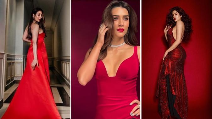 If you want to wear red color in Christmas party then try these outfits