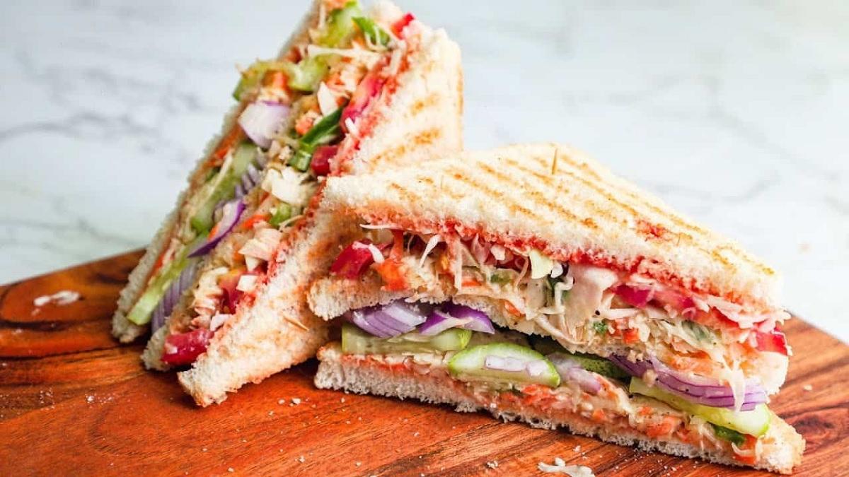 Prepare quickly for children's lunch this sandwich, the recipe is also very simple