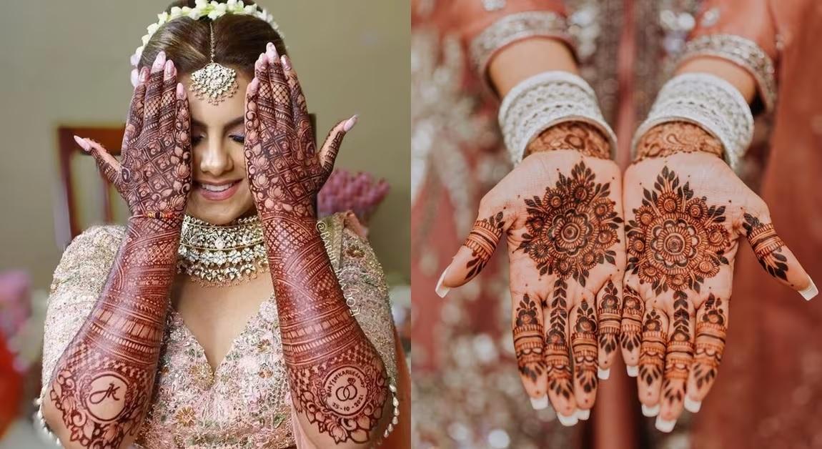 This mehndi design will look great on bride's hand