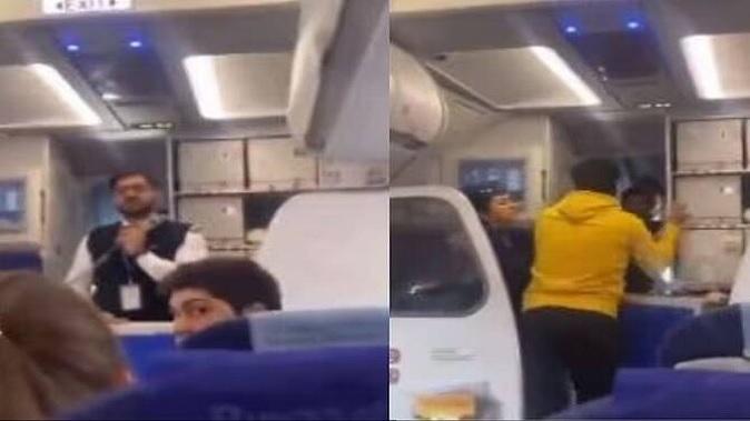 Punching passenger on IndiGo flight, passenger punches pilot making announcement: Video goes viral