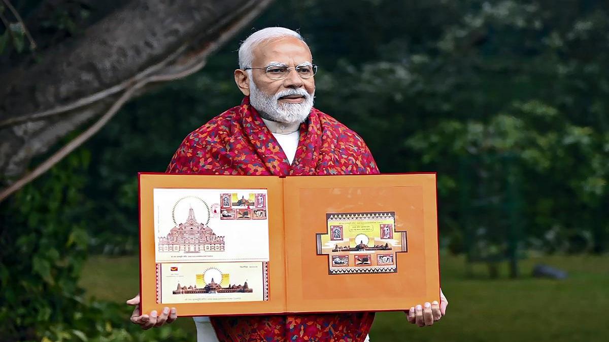 PM Modi released a commemorative postage stamp on Sri Ram Janmabhoomi Temple, which includes various designs ranging from chaupai.