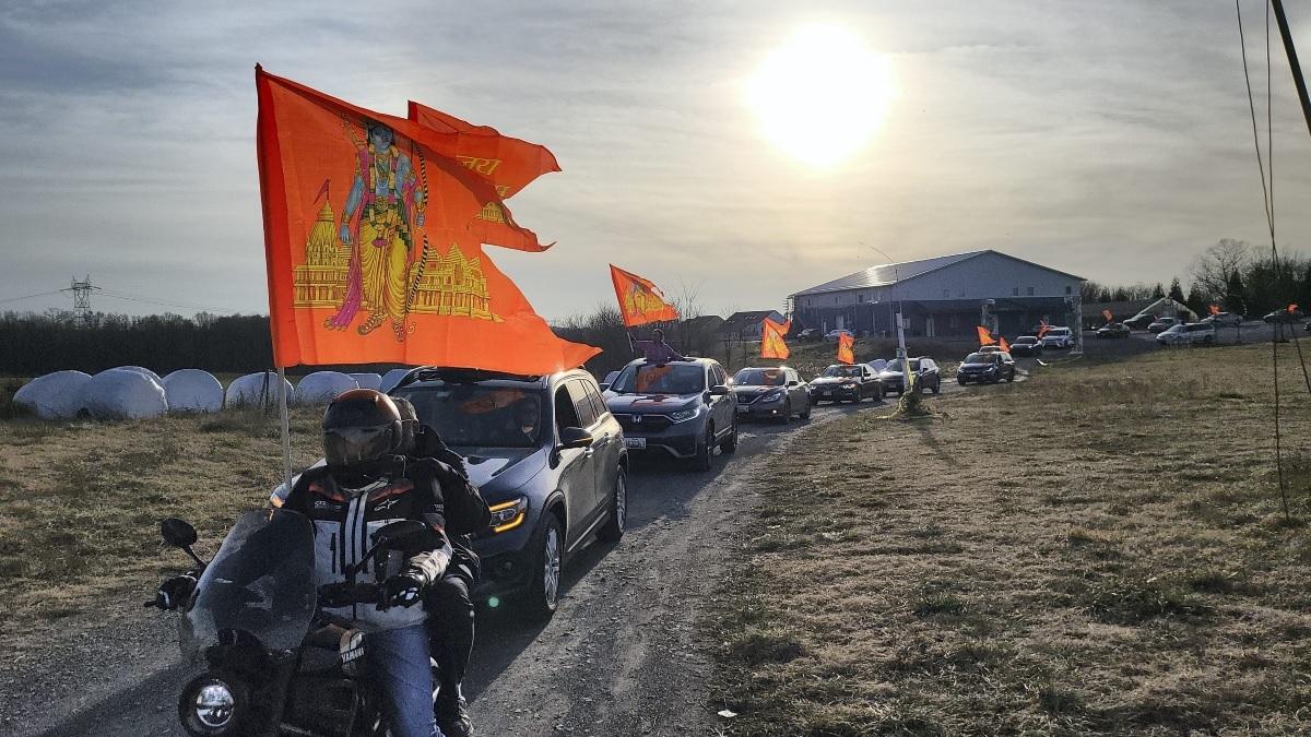 'Jai-Jai Shri Ram', the slogan of Lord Rama echoed in America; Indian Hindus took out a huge car rally