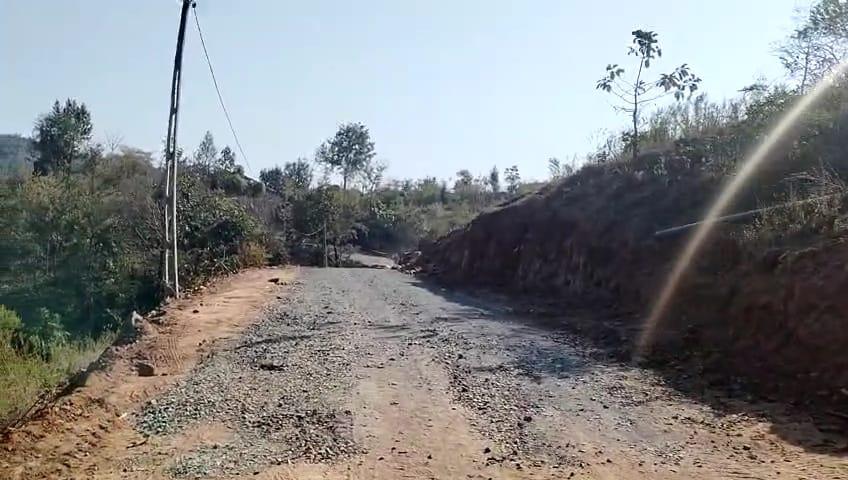 Road facility in the hilly area of Pavijetpur taluka from the grant of MP Gitaben Rathwa.